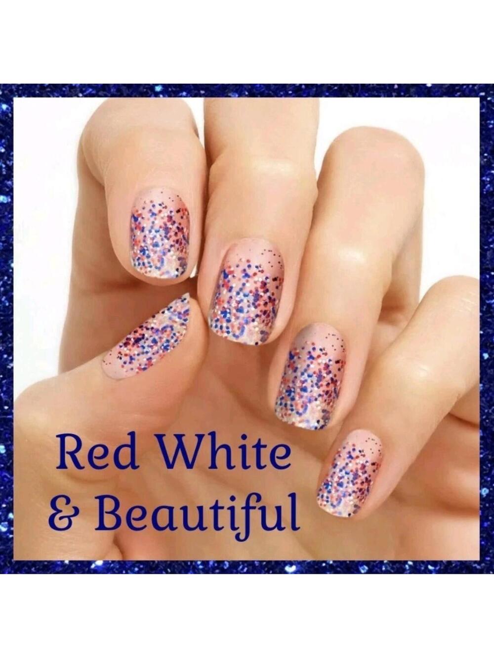 Color Street RED WHITE & BEAUTIFUL Nail Polish Strips